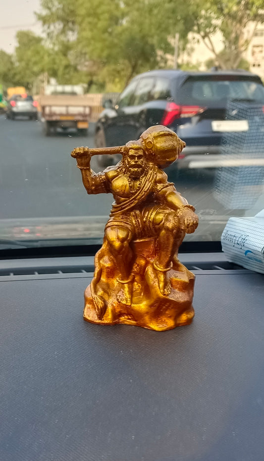Bahubali Hanuman Sitting on Mountain Idol Car Dashboard