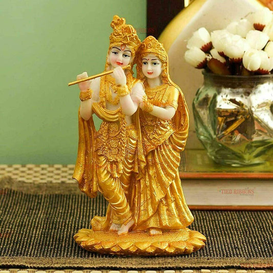 Gold Plated Radha krishna idol